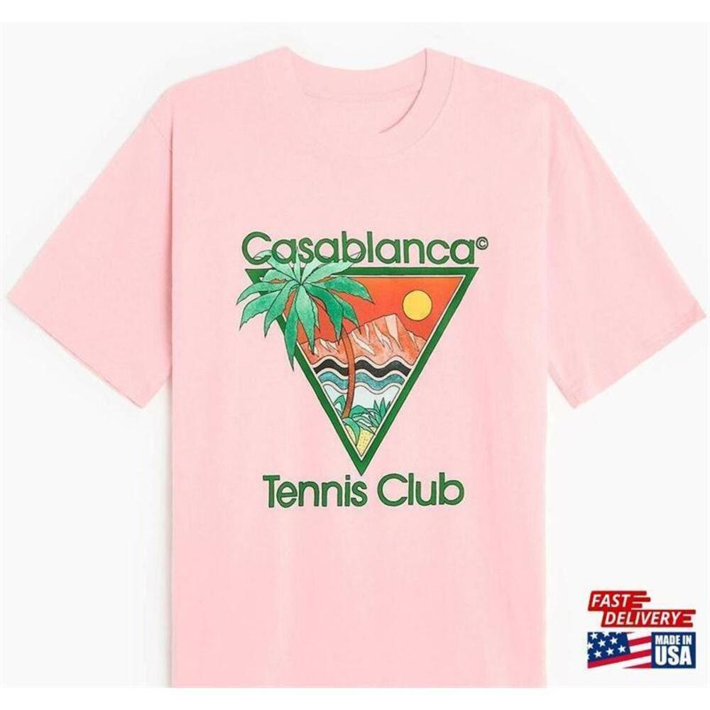 Casablanca Tennis Club Shirt Luxury Streetwear Graphic Tee Tshirt